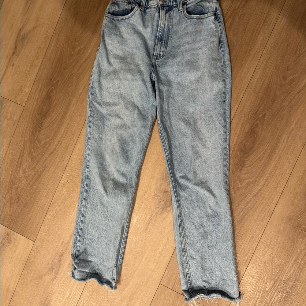 Abercrombie & Fitch Blue Ankle Cropped Jeans